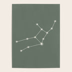 Virgo Zodiac Star Constellation Line Art Sage Poster Gallery Image 4