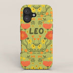 Leo Floral Folk Art  iPhone Case Gallery Image 1
