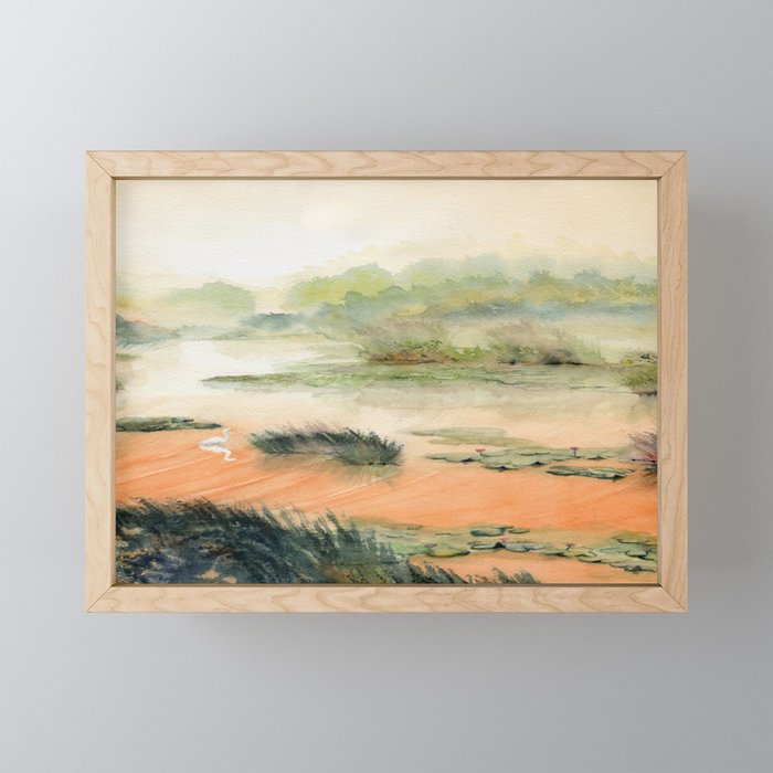 Egret On The Marsh Mini Art Print Gallery Image 1