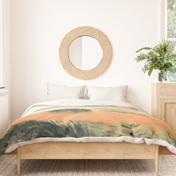 Egret On The Marsh Duvet Cover Gallery Image 3