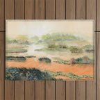 Egret On The Marsh Outdoor Rug Gallery Image 1