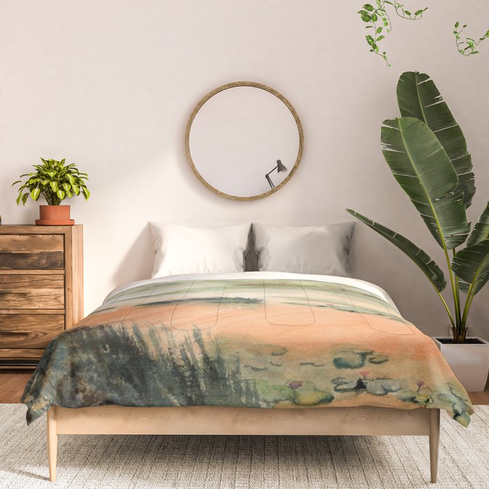 Egret On The Marsh Comforter Gallery Image 3