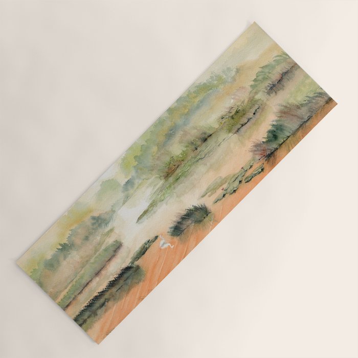 Egret On The Marsh Yoga Mat Gallery Image 1