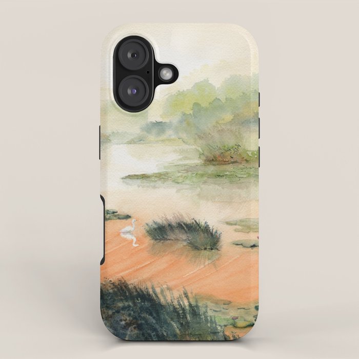 Egret On The Marsh iPhone Case Gallery Image 1