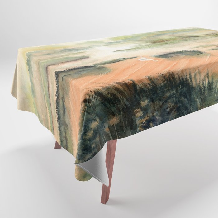 Egret On The Marsh Tablecloth Gallery Image 1