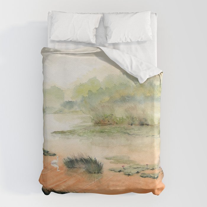 Egret On The Marsh Duvet Cover Gallery Image 6