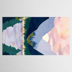 Winter Mountain Lake Tablecloth Gallery Image 2