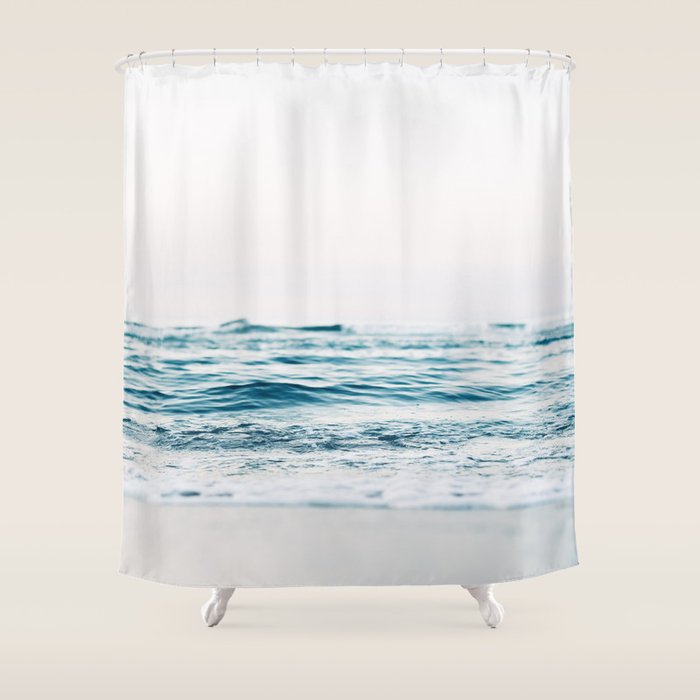 Blue Ocean Waves  Shower Curtain Gallery Image 1