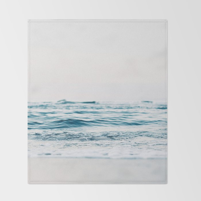 Blue Ocean Waves  Throw Blanket Gallery Image 2