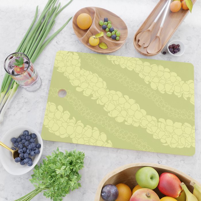 Puakenikeni lei Hawaii art v1 Cutting Board Gallery Image 2