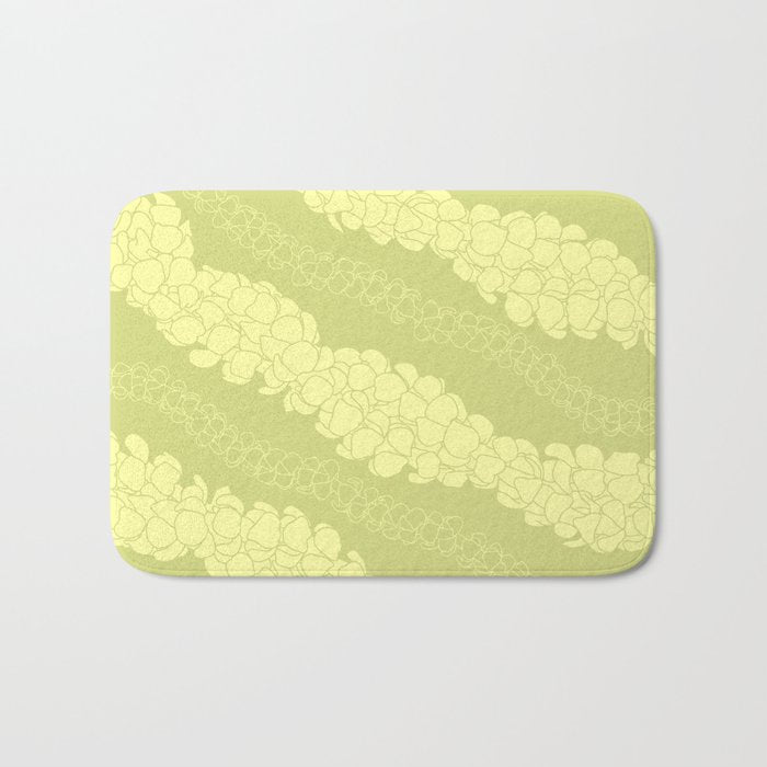 Puakenikeni lei Hawaii art v1 Bath Mat Gallery Image 1