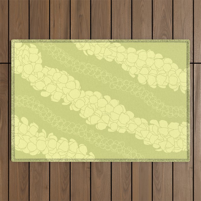 Puakenikeni lei Hawaii art v1 Outdoor Rug Gallery Image 1
