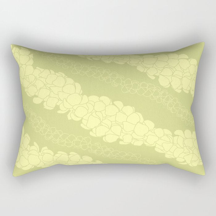 Puakenikeni lei Hawaii art v1 Rectangular Pillow Gallery Image 1