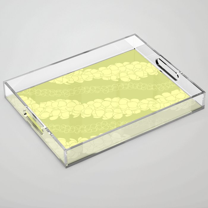 Puakenikeni lei Hawaii art v1 Acrylic Tray Gallery Image 1