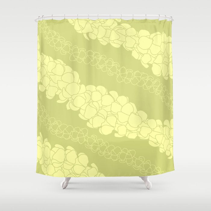 Puakenikeni lei Hawaii art v1 Shower Curtain Gallery Image 1