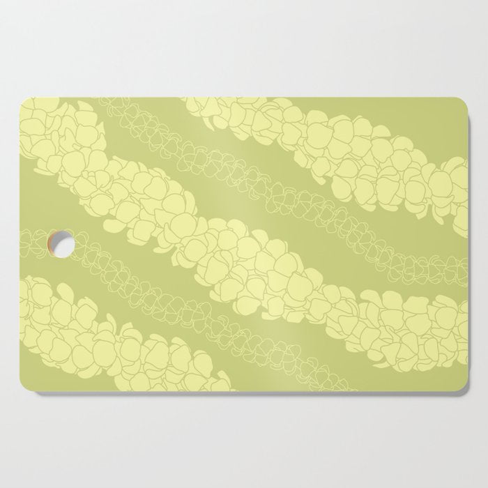 Puakenikeni lei Hawaii art v1 Cutting Board Gallery Image 1