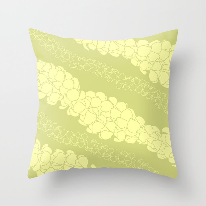 Puakenikeni lei Hawaii art v1 Throw Pillow Gallery Image 6