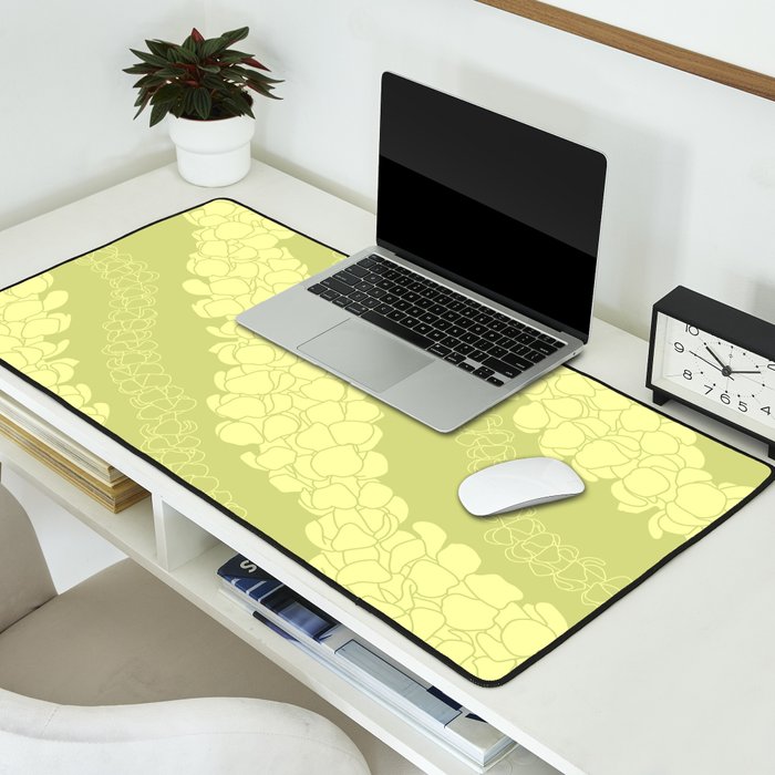 Puakenikeni lei Hawaii art v1 Desk Mat Gallery Image 2
