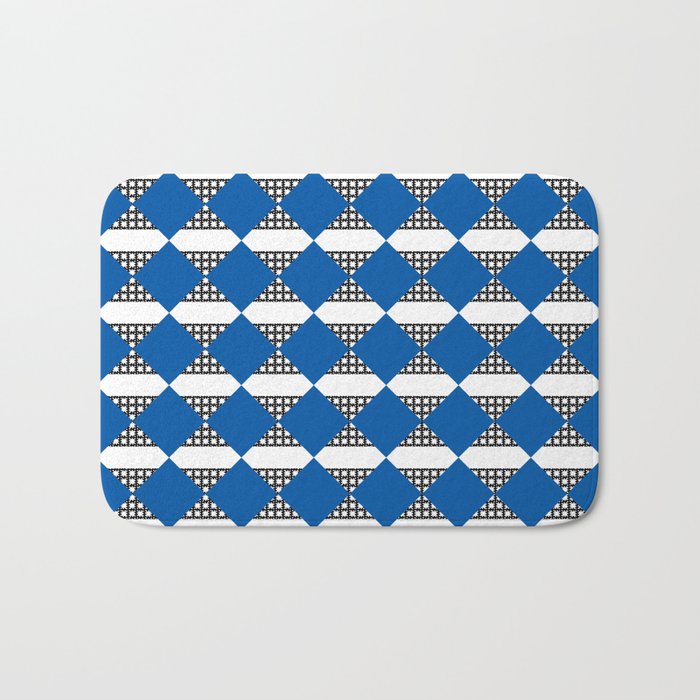 Modern boho (sapphire blue) Bath Mat Gallery Image 1