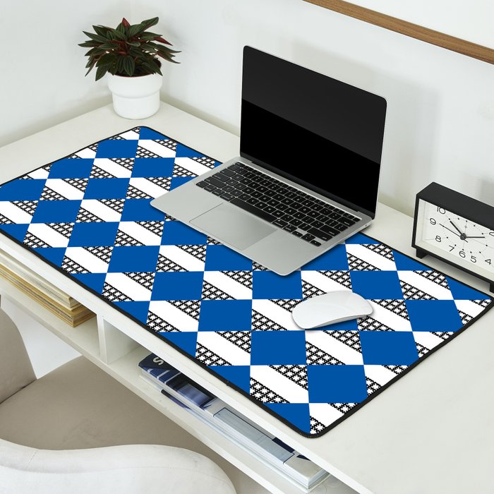 Modern boho (sapphire blue) Desk Mat Gallery Image 2