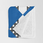 Modern boho (sapphire blue) Throw Blanket Gallery Image 3