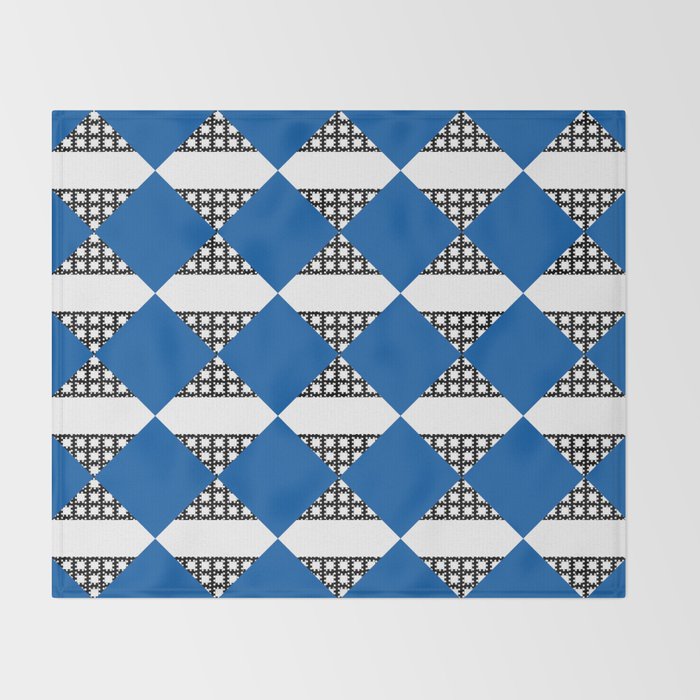 Modern boho (sapphire blue) Throw Blanket Gallery Image 2