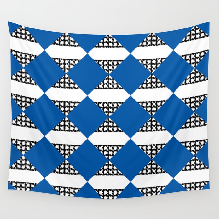 Modern boho (sapphire blue) Wall Tapestry Gallery Image 1