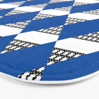 Modern boho (sapphire blue) Bath Mat Gallery Image 3