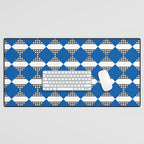 Modern boho (sapphire blue) Desk Mat Gallery Image 1