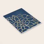 Gold and Navy Flower Notebook Gallery Image 3