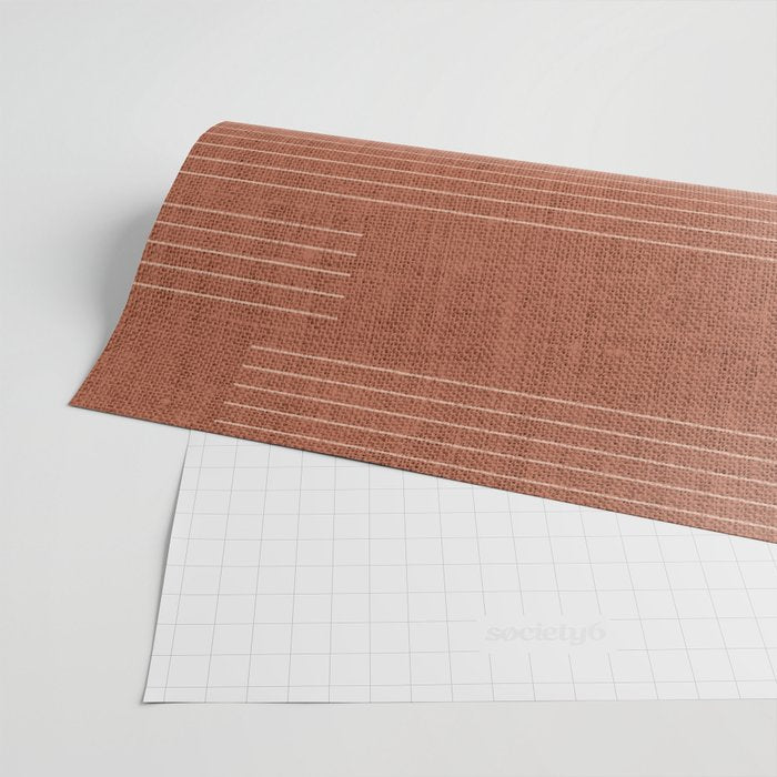 Minimal, Pattern, Boho Prints, Terracotta Wrapping Paper Gallery Image 2