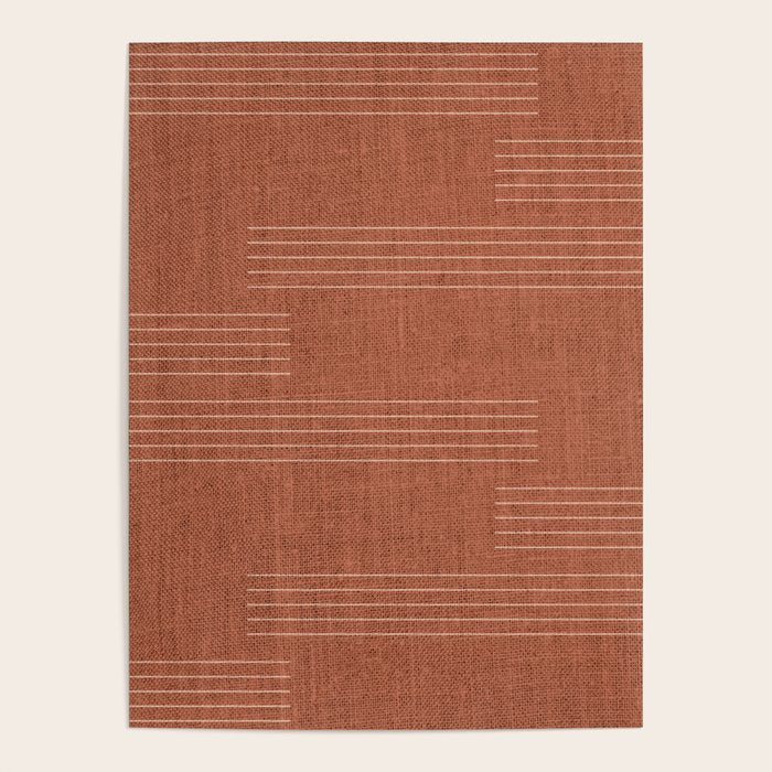 Minimal, Pattern, Boho Prints, Terracotta Poster Gallery Image 4