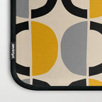 Mid Century Modern Half Circle Pattern 547 Beige Black Gray and Yellow Laptop Sleeve Gallery Image 3