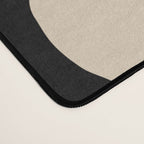 Mid Century Modern Half Circle Pattern 547 Beige Black Gray and Yellow Desk Mat Gallery Image 4