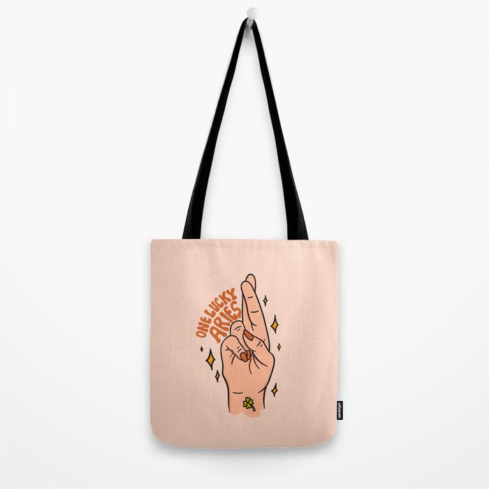 One Lucky Aries Tote Bag Gallery Image 2