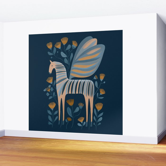 Night Bloom Horse Wall Mural Gallery Image 2