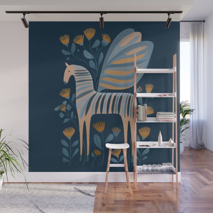 Night Bloom Horse Wall Mural Gallery Image 1