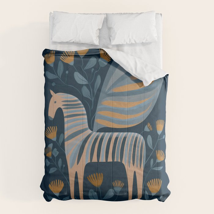 Night Bloom Horse Comforter Gallery Image 1
