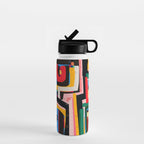 Neo Cubism Abstract Art Pattern Mystic Water Bottle Gallery Image 1