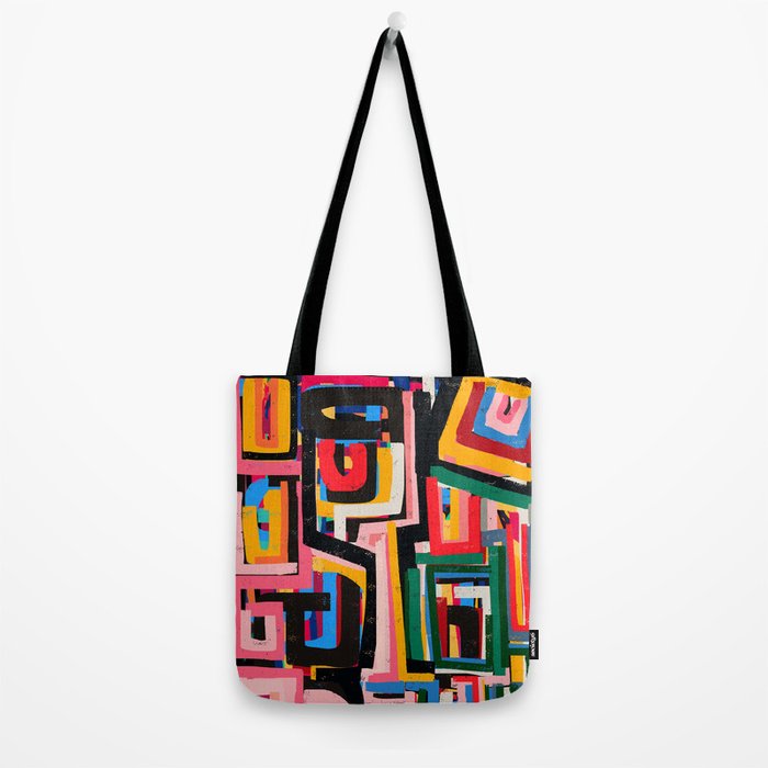 Neo Cubism Abstract Art Pattern Mystic Tote Bag Gallery Image 2