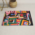 Neo Cubism Abstract Art Pattern Mystic Rug Gallery Image 1