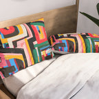 Neo Cubism Abstract Art Pattern Mystic Pillow Sham Gallery Image 2