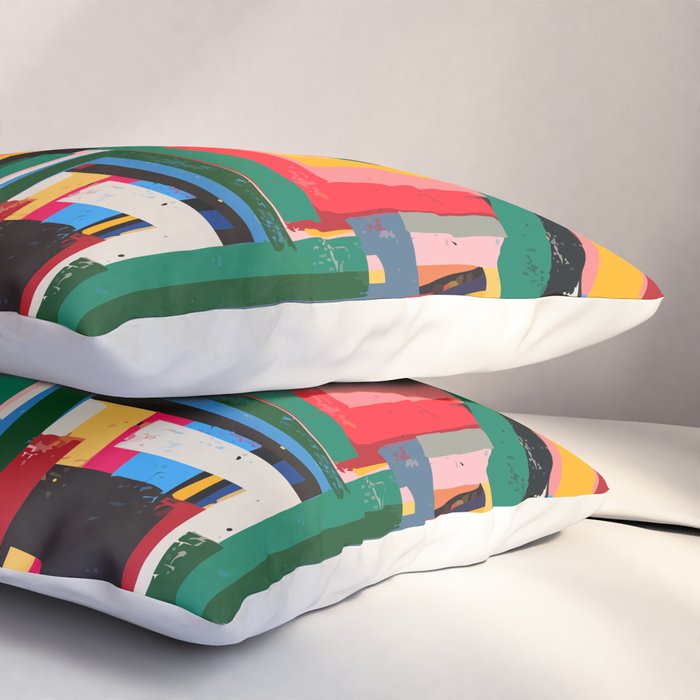 Neo Cubism Abstract Art Pattern Mystic Pillow Sham Gallery Image 3