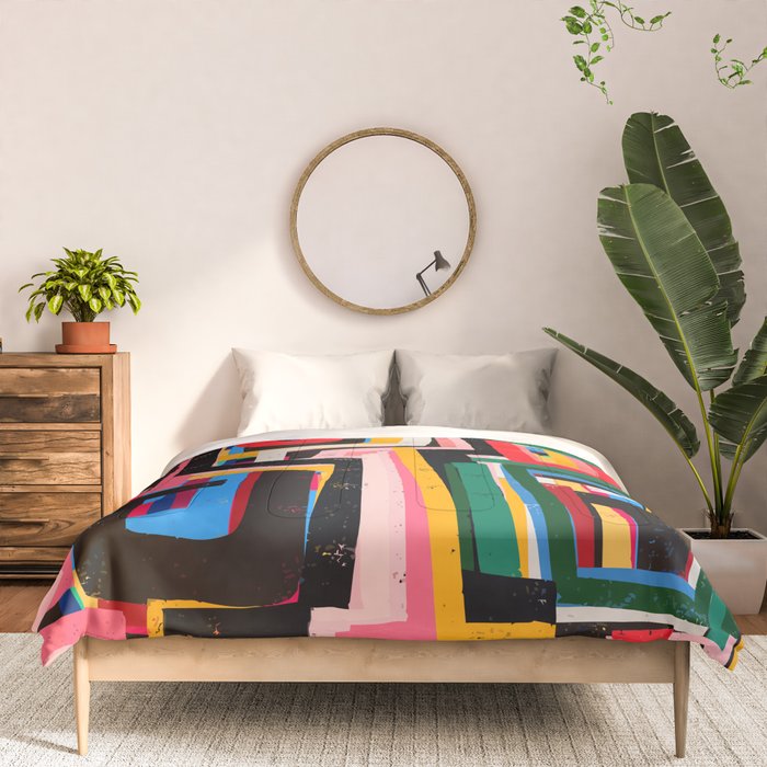 Neo Cubism Abstract Art Pattern Mystic Comforter Gallery Image 3