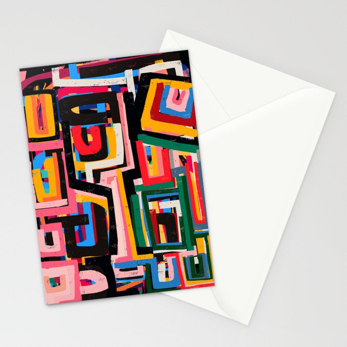 Neo Cubism Abstract Art Pattern Mystic Stationery Card Gallery Image 2