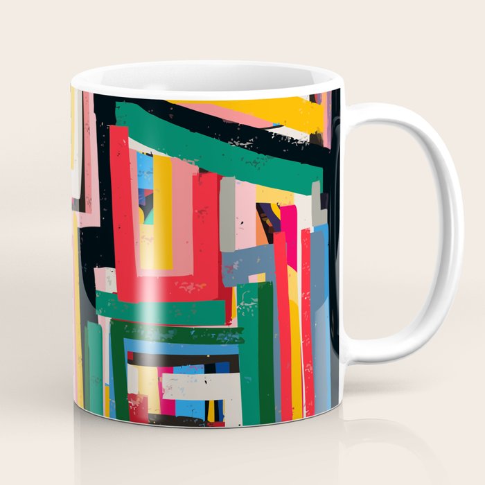 Neo Cubism Abstract Art Pattern Mystic Coffee Mug Gallery Image 1