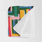 Neo Cubism Abstract Art Pattern Mystic Throw Blanket Gallery Image 3