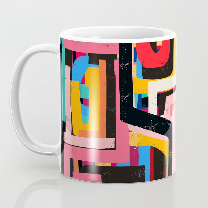 Neo Cubism Abstract Art Pattern Mystic Coffee Mug Gallery Image 3