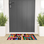 Neo Cubism Abstract Art Pattern Mystic Welcome Mat Gallery Image 3