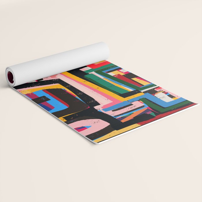 Neo Cubism Abstract Art Pattern Mystic Yoga Mat Gallery Image 2
